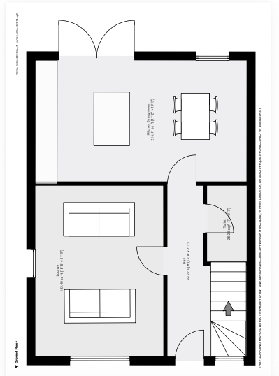 After — redesigned ground floor plan