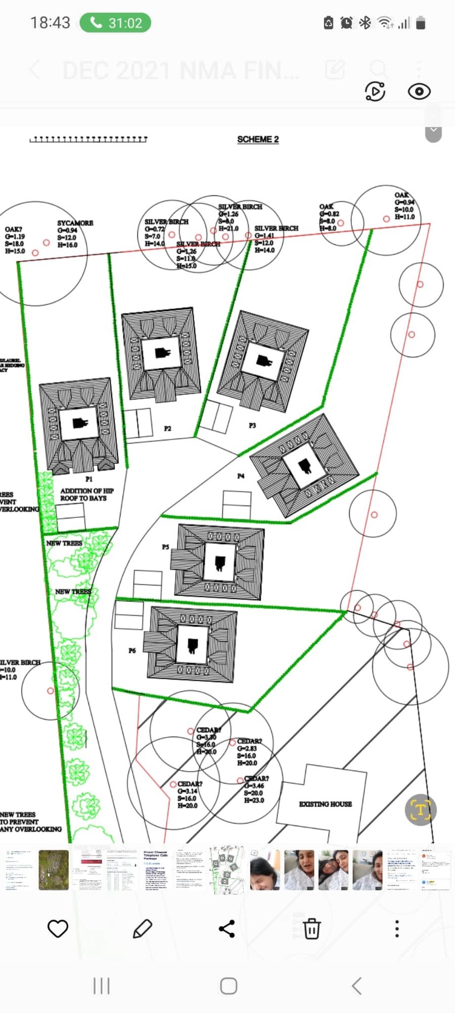 Original technical block plan