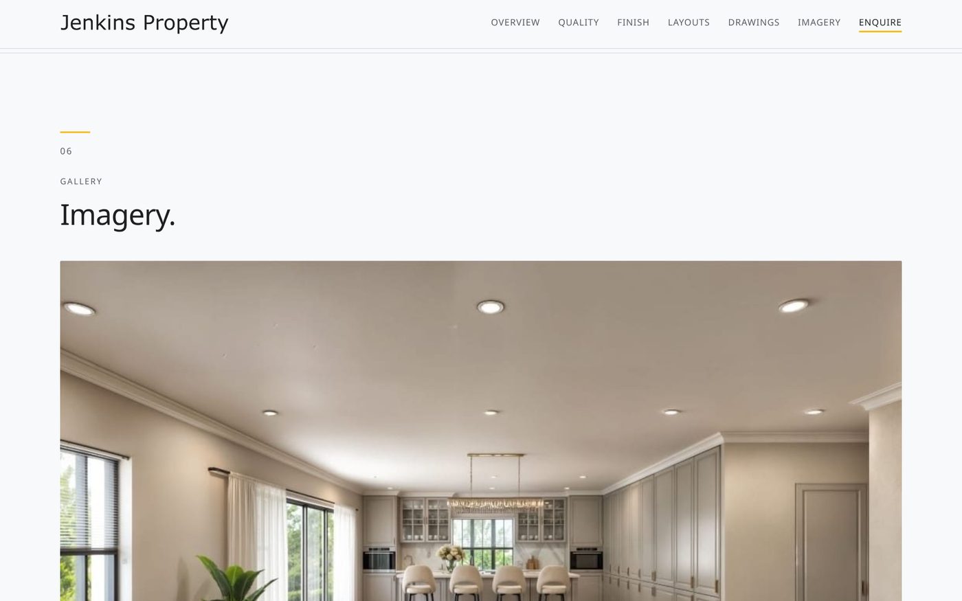 Green Grove website, imagery, desktop
