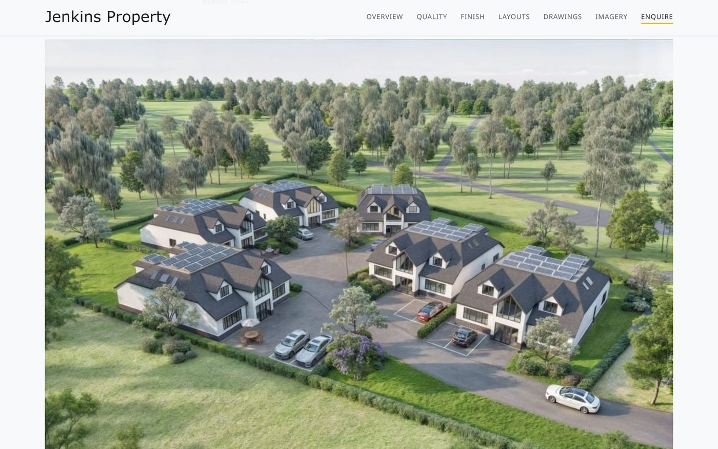 Green Grove website, overview, desktop