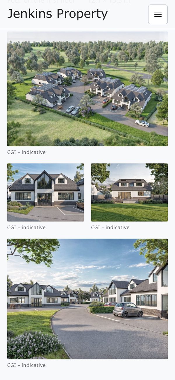Green Grove website, overview, mobile